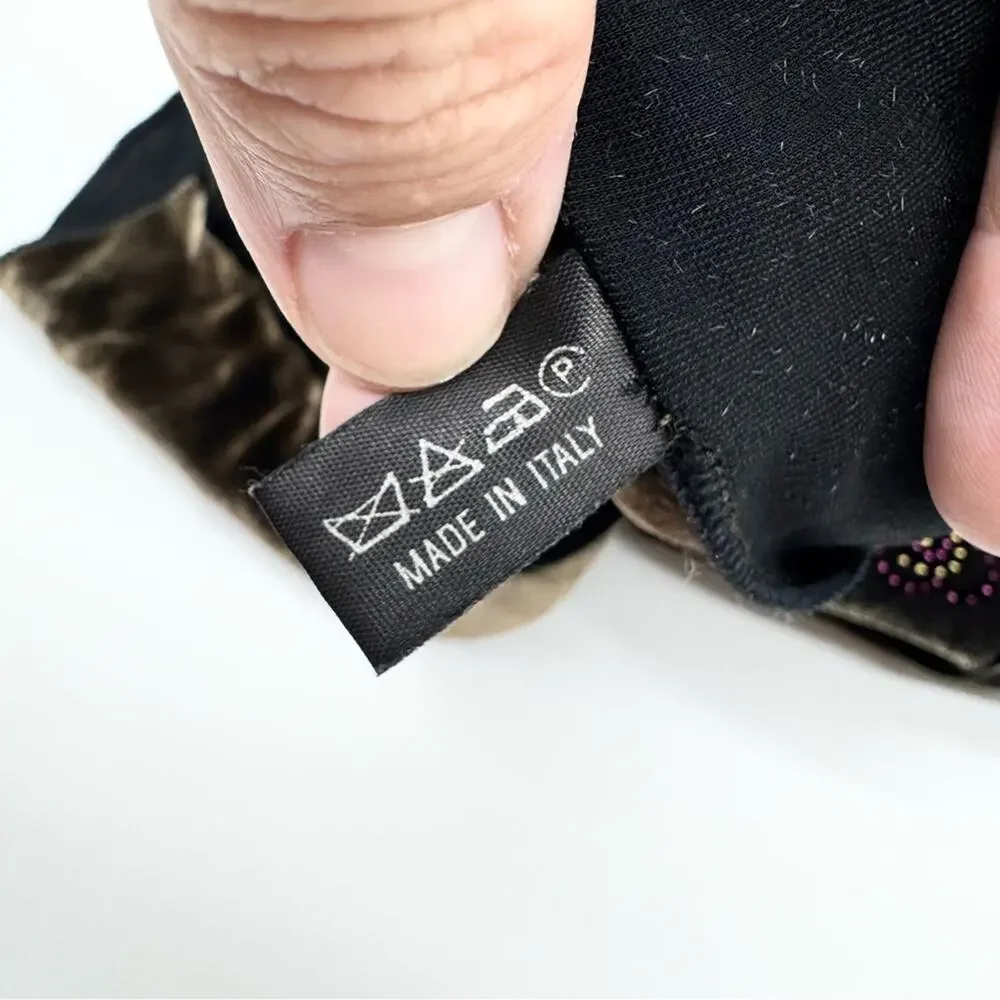 Velvet‎ Made in Italy Silk Blend Dark Romantic Whimsigoth Wrap Scarf Office Glam